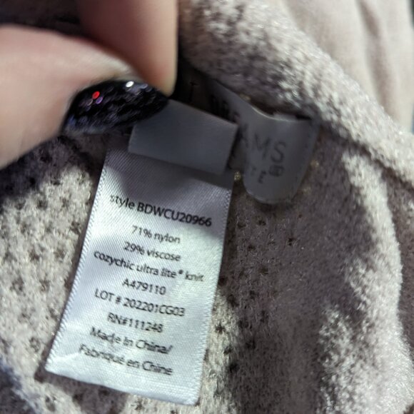 BAREFOOT DREAMS CozyChic Hi Low Side Tie Poncho L XL Ultra Lite Beige - Picture 7 of 7